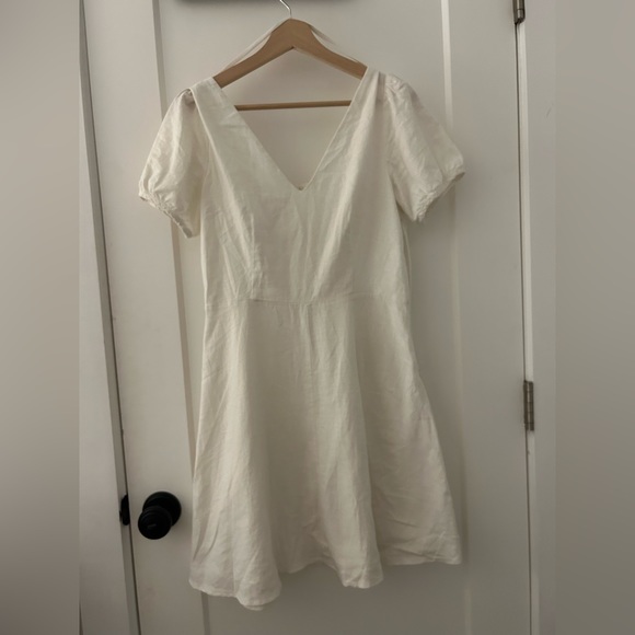 GAP CREAM LINEN DRESS - Picture 1 of 5